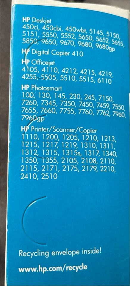 Original HP Tintenpatrone Tri-colour ungeöffnet OVP in Ratzeburg