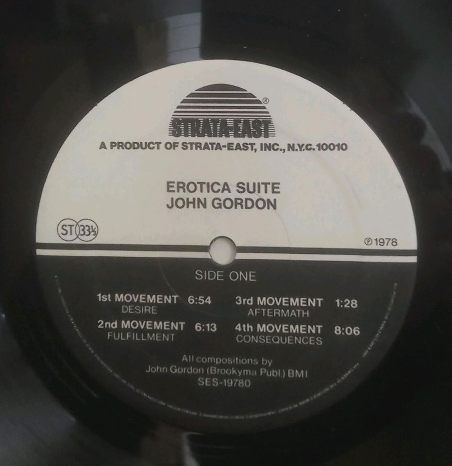 John Gordon Erotica Suite Vinyl Lp Strata-East in Wermelskirchen