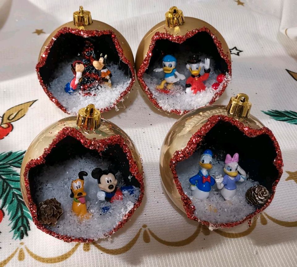 Weihnachtskugeln mit Disney Figuren, 8 cm, Weihnachten, neu in Rosenbach