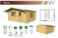 Gartenhaus 4 x 3 m 44mm Holz Gerätehaus Blockhaus Freizeithaus Sachsen-Anhalt - Egeln Vorschau