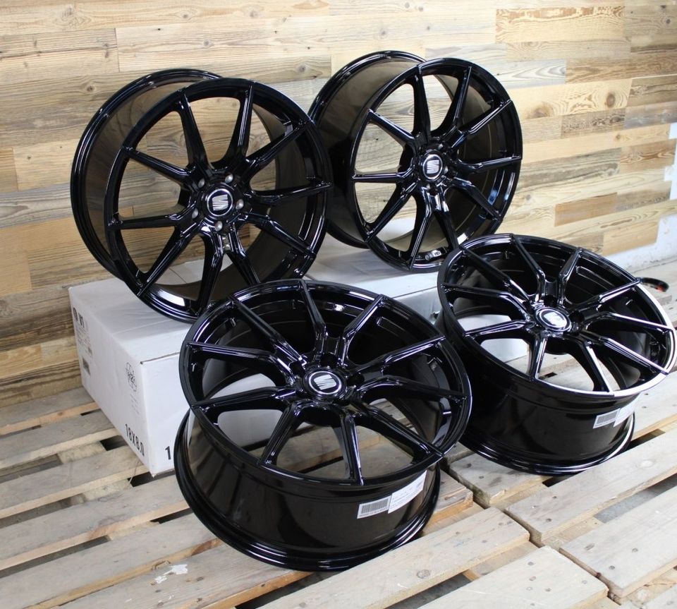 V1 Wheels 19 Zoll Felgen für Seat Cupra Leon Ateca Alhambra Altea Formentor Tarraco Exeo 1P 5F KL 5FP 7N KM VZ VZ4 VZ5 KN FR 5P 3R Hybrid e Sommerräder Winterräder schwarz 8,5x19 ET34 ET45 5x112 Räder in Neckarsulm