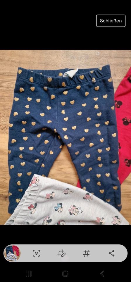 Disney Baby 3 Stück Leggings Leggins Hosen 74 in Edertal