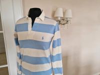 Polo Ralph Lauren Shirt Sweatshirt Rugbyshirt hellblau beige, S Stuttgart - Stuttgart-Ost Vorschau