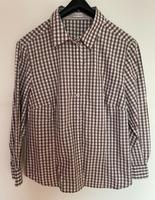 Braun weiß karierte Damenbluse von Atelier 100% Baumwolle Hessen - Zwingenberg Vorschau