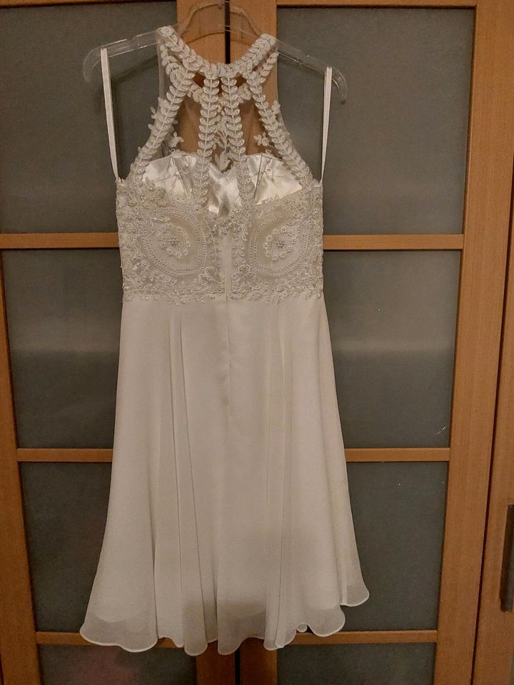 Brautkleid / Hochzeitskleid Standesamt Neckholder kurz in Emsbüren
