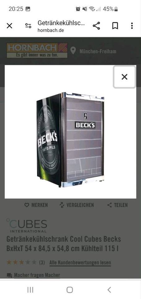 Kühlschrank becks cubes in München