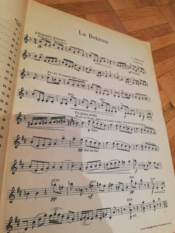 Violinnoten "Die Oper im Heim" Band 1 Es. Schott 2779 in Rhodt unter Rietburg