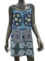 Desigual Kleid Damen Blau Türkis Aqua Blumen Vest Francoise Bleu Nordrhein-Westfalen - Mülheim (Ruhr) Vorschau