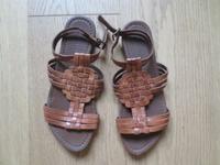 MARC O`POLO Damen Sandalen Gr. 38, braun, Leder Sachsen - Pirna Vorschau