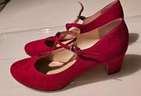 ❤️Neu Tanzschuhe Gr. 41 rote Absatzschuhe Tango T-Spangenpumps ❤️ Sachsen-Anhalt - Halle Vorschau