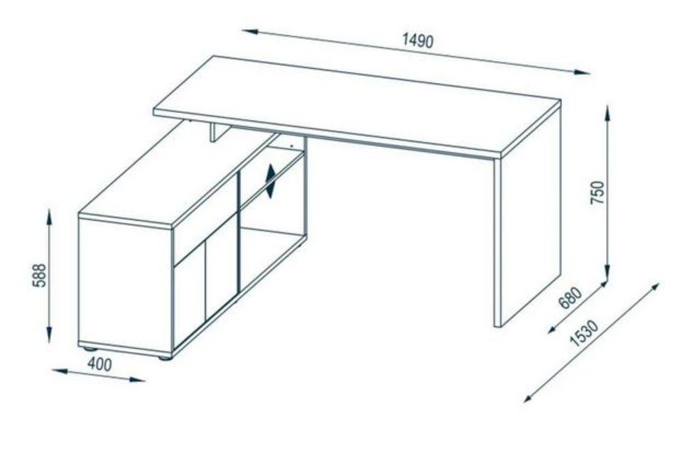 Schreibtisch /  Bürotisch / L Tisch / Büromöbel in Stutensee