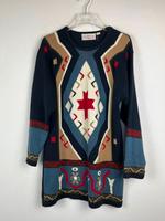 Vintage Crazy Pattern Sweater - Retro Pullover - 90s - 1A - Gr. M Niedersachsen - Neuenhaus Vorschau