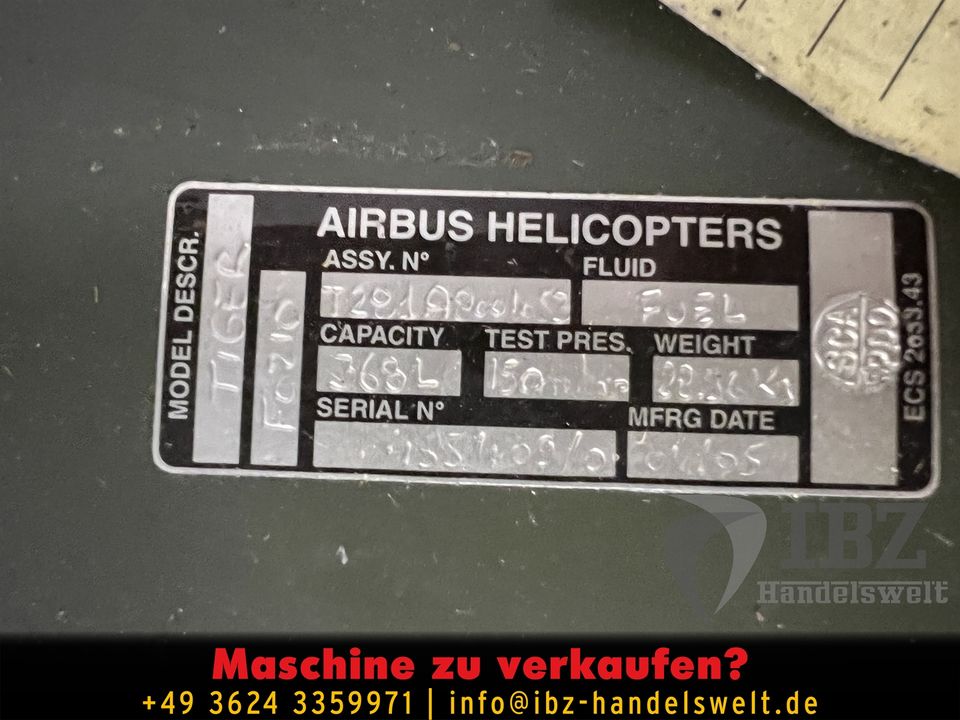 Treibstofftank Eurocopter Tank Helikopter Hubschrauber 368l Heli in Ohrdruf