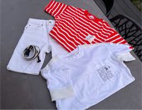 Zara Jeans Shorts & 2 Tshirts & Gurtel Gr 9-10 Düsseldorf - Kalkum Vorschau