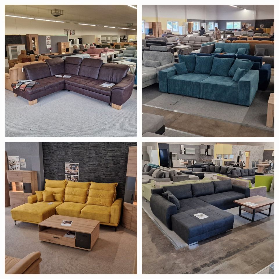 0% FINANZIERUNG INDIVIDUELL  PLANBARE - Eckcouch Wohnlandschaft Funktions - Couch FEDERKERN Sofa Canape Sessel in Pampow