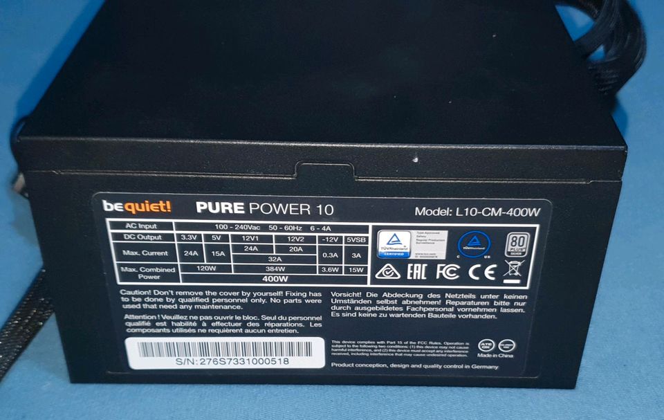 bequiet Pure Power 10 CM Netzteil 400 W L10-CM-400W in Bielefeld
