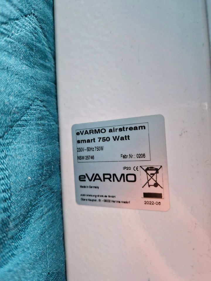 Wandheizung, Elektroheizung eVarmo airstream smart 750 Watt in Dresden