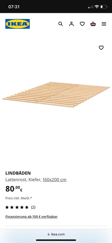 Ikea Malm Bett 160x200 in Meitingen