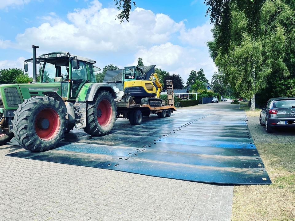 Fahrstraße Baustraße Kunststoffplatten Überfahrplatten Mieten in Bocholt