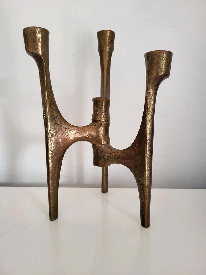 Kerzenleuchter Bronze Brutalismus Harjes Kerzen Modernist in Wilnsdorf