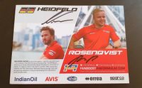 Autogramm Heidfeld und Rosenqvist (Mahindra Racing) Formel E Dresden - Cotta Vorschau