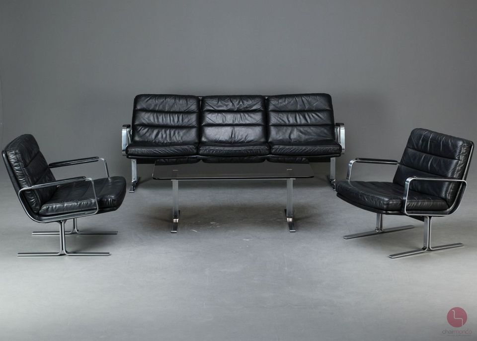 Walter Knoll Economy Leder Lounge Set 2 Sessel + Sitzbank + Tisch in Würzburg