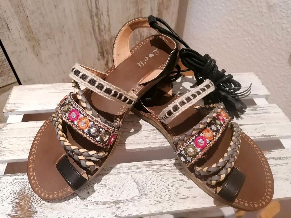 NEU Sandale zum Binden Boho Schuhe Damen Sommer in Wittstock/Dosse