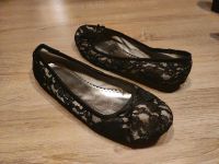 Damen Schuhe Größe 40 flach schwarz beige Spitze Ballerina Grace Niedersachsen - Visselhövede Vorschau