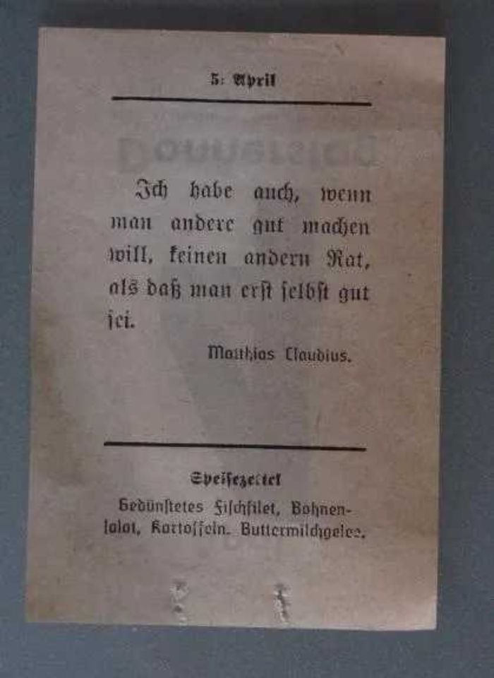 M. Niemöller: Vom U-Boot zur Kanzel (1934) + Kalenderblatt in Mauritz