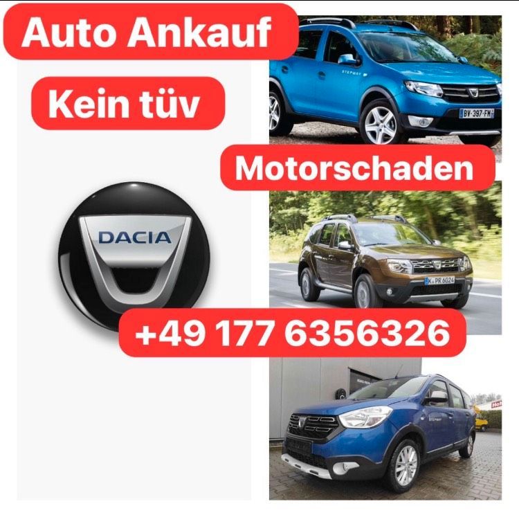 Ankauf Dacia Duster Sandero Logan Dokker Lodgy Motorschaden in Brauneberg