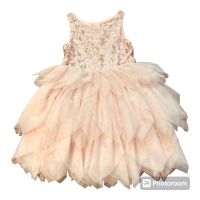 Kleid Gr. 116 H&M Rosa Glitzer Rüsche Nordrhein-Westfalen - Wesseling Vorschau