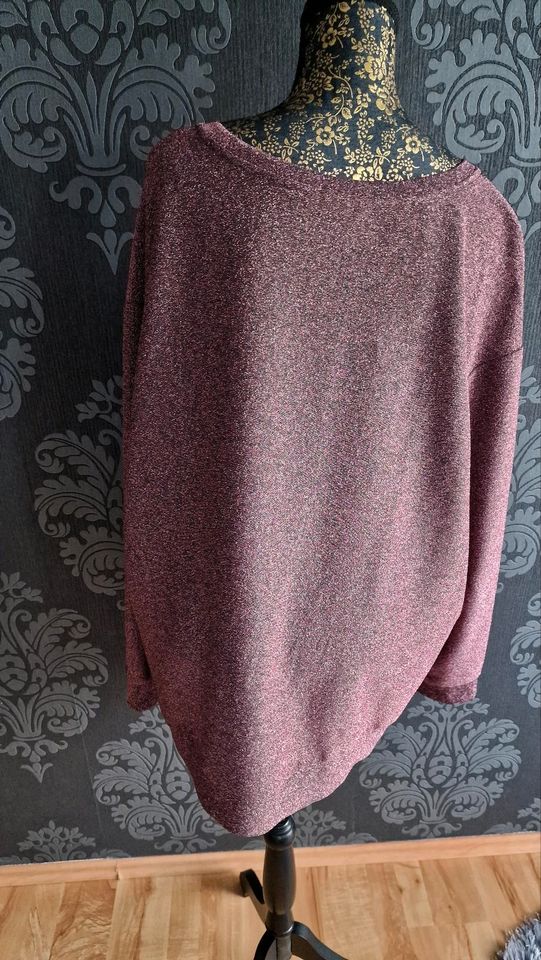 Pulli /Sweater H&M rosa, pink, schwarz glitzernd Gr. XL in Meiningen