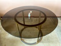 Vintage Designer Runder Tisch Rund Esstisch Glas Messing Art Deco Süd - Niederrad Vorschau