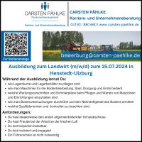 Auszubildenden zum Landwirt (m/w/d) (Ausbildungsstart 15.07.2024) Schleswig-Holstein - Henstedt-Ulzburg Vorschau