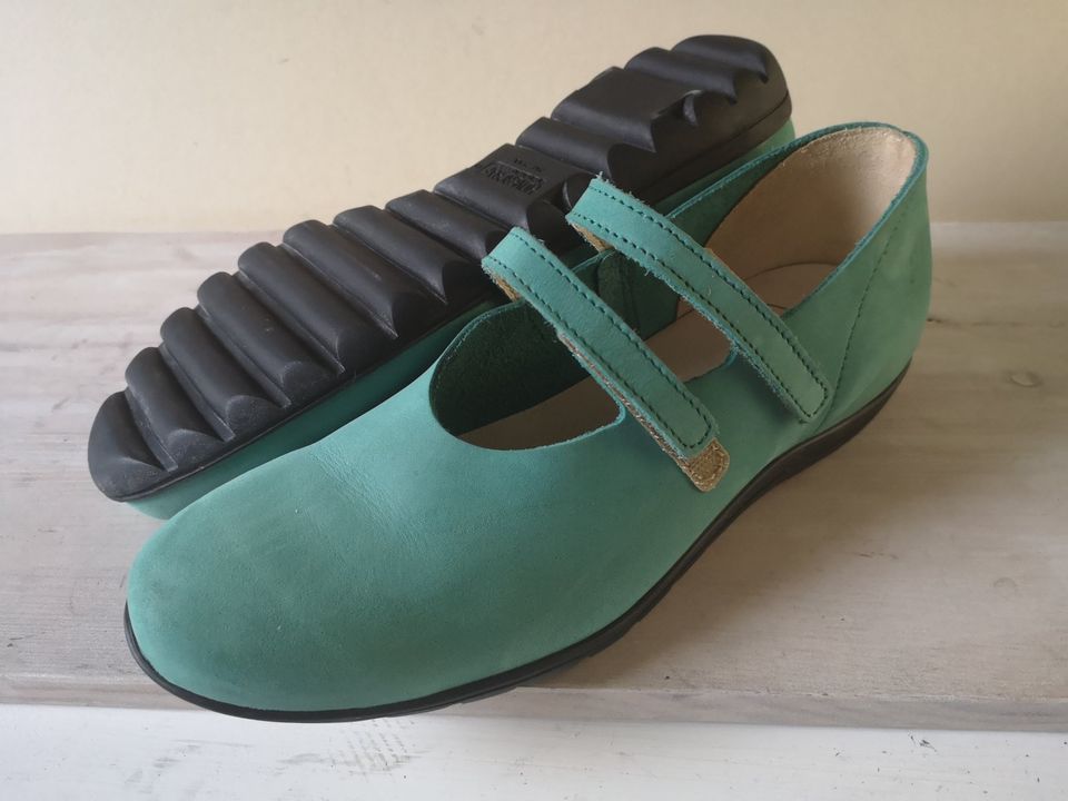 Damen Schuhe Slipper Loints of Holland Gr 38 türkis Nubuk in Duisburg