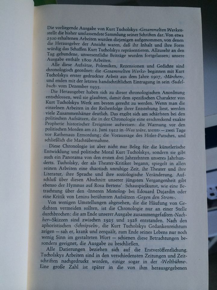 Kurt Tucholsky:  Gesammelte Werke.  3 Bände / Literatur in Geist