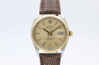 [K1014] Rolex Datejust 36 - 1601 Champagner Stahlgold Leder 1970 Nordrhein-Westfalen - Tönisvorst Vorschau