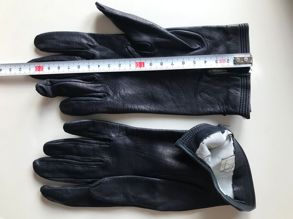 Handschuhe Leder dunkelblau Gr. 7 in Fürth