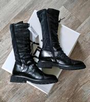 Mjus Creep Leder Schnürr Stiefel Gr. 40 schwarz Techno Gothik Hessen - Bad Arolsen Vorschau
