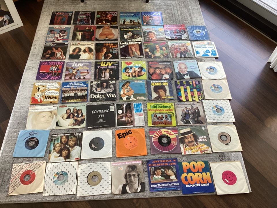 Vinyl/Schallplatten Singles 54 Stück in Danndorf