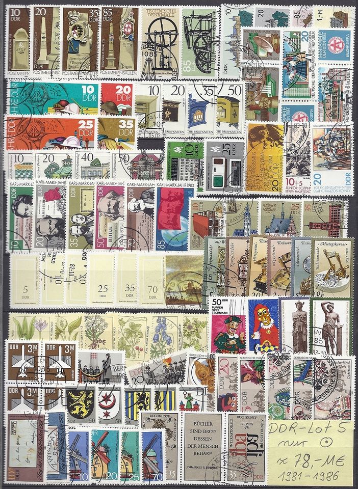 DDR Briefmarken Lot 5 gestempelt, siehe Scan (78) in Hainsfarth