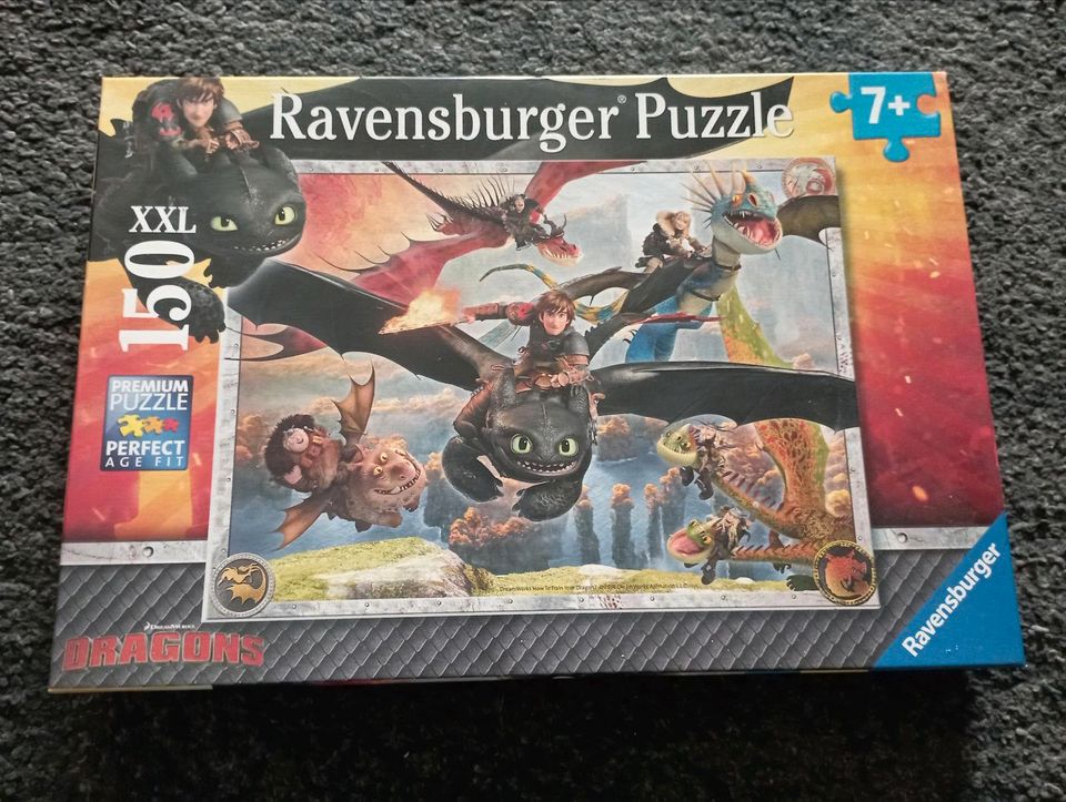 Ravensburger Puzzle Dragons Ohnezahn XXL 150 Teile in Zellingen
