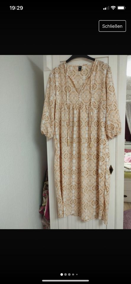 Süßes leichtes Maxikleid mit Unterkleid, Shein, beige, Gr. L in Reichenberg