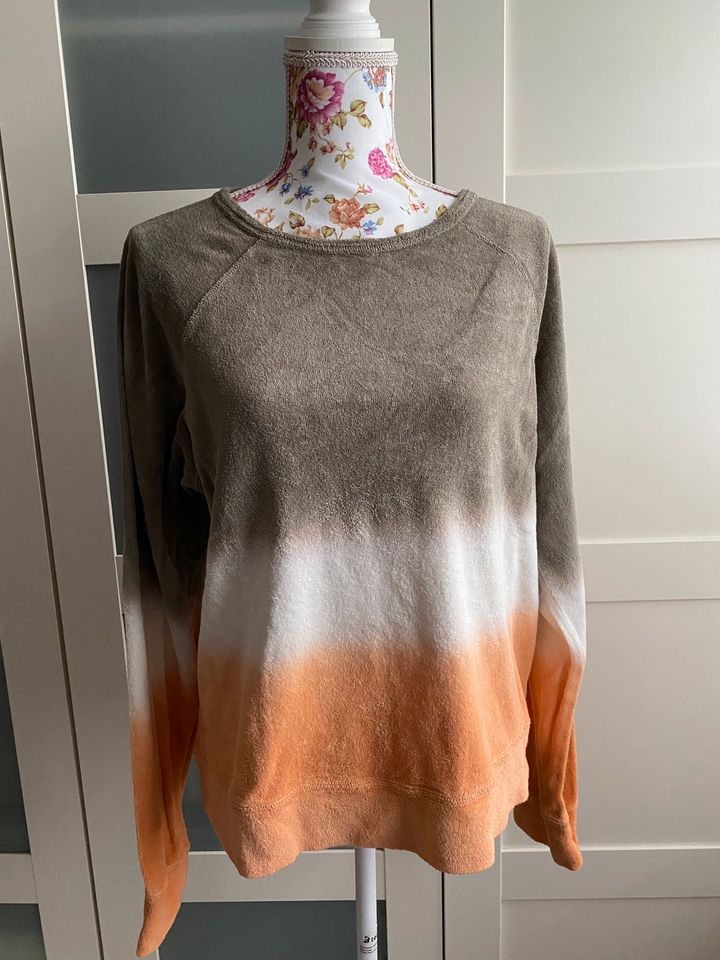 Juvia sweatshirt pullover frottee s orange khaki beige S in Zwingenberg