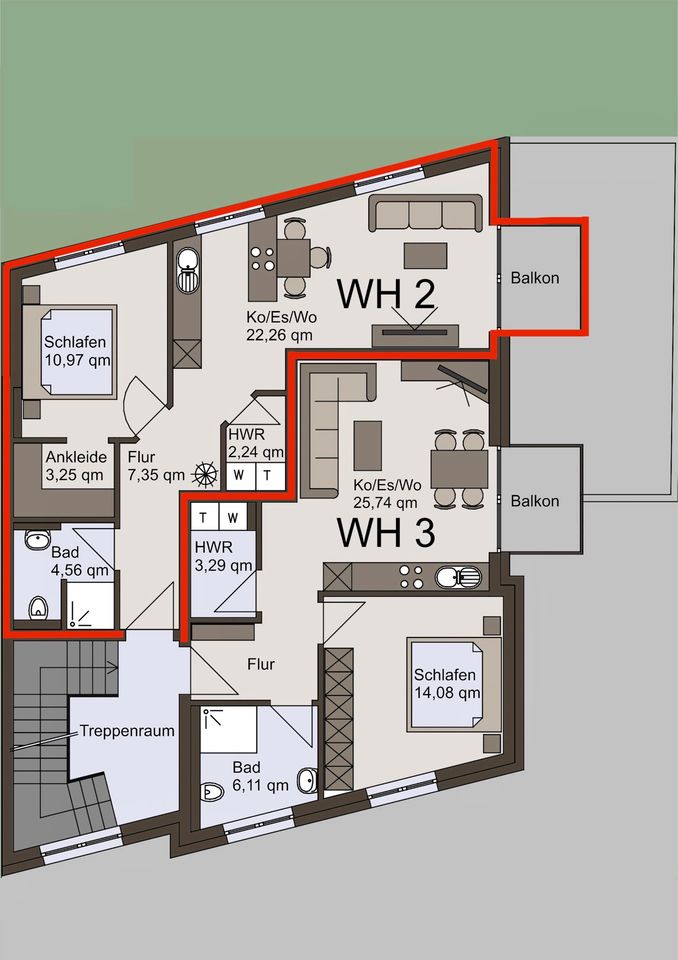 Hochwertige Neubauwohnung in zentraler Lage von Saarlouis-Lisdorf in Saarlouis