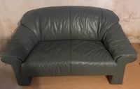 Leder-Sofa/ Leder-Couch - 2 Sitze.  türkise Farbe. Bremen - Woltmershausen Vorschau