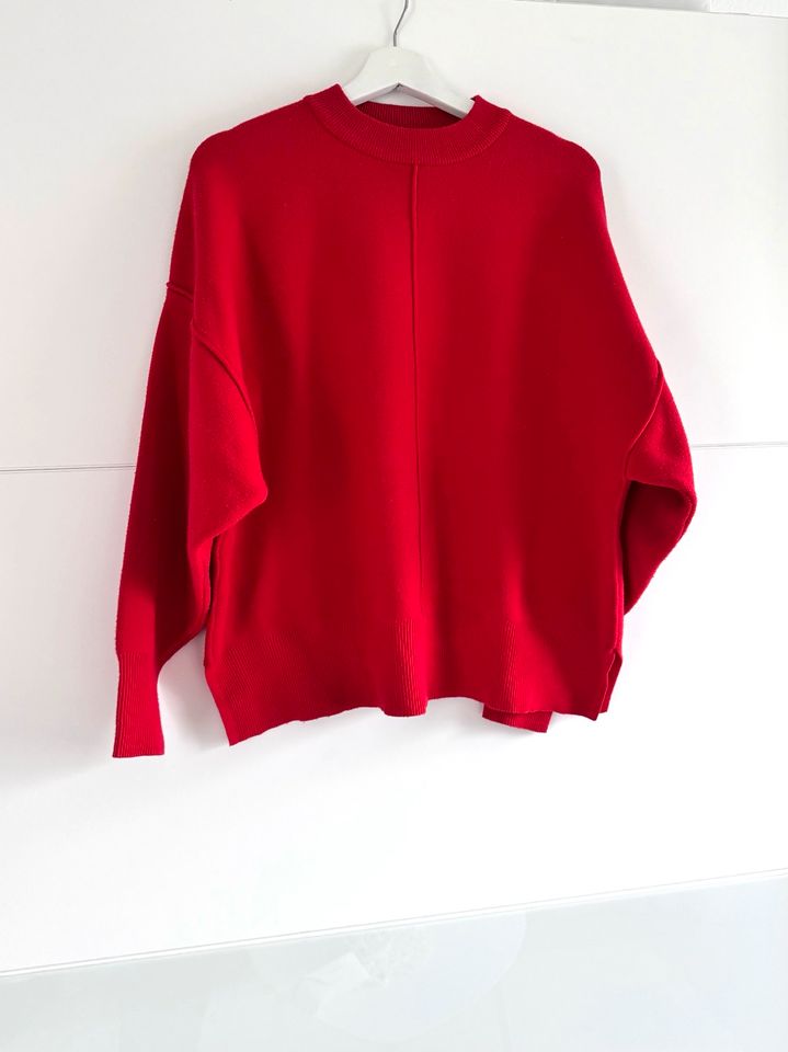 ZARA Pullover Pulli Strickpullover Gr M rot Top in Mühlhausen