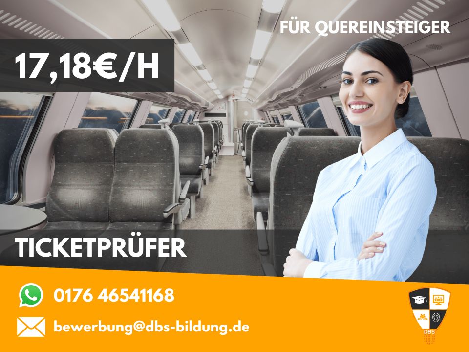 3700€ | Quereinsteiger | Ticketprüfer im Auftrag der DB (m/w/d) in Mönchengladbach Ref: T-393 | §34a Sachkunde | Sicherheit | Security in Mönchengladbach