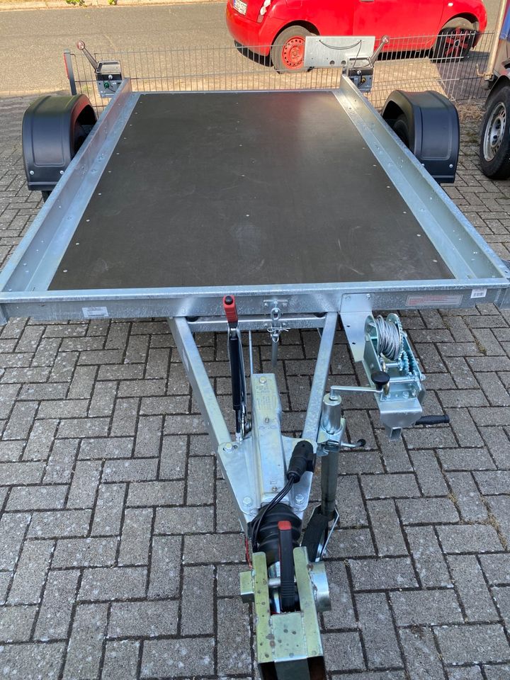 Anhänger Auto Trailer Autotransport Quad Smart Fiat Wohnmobil in Meine