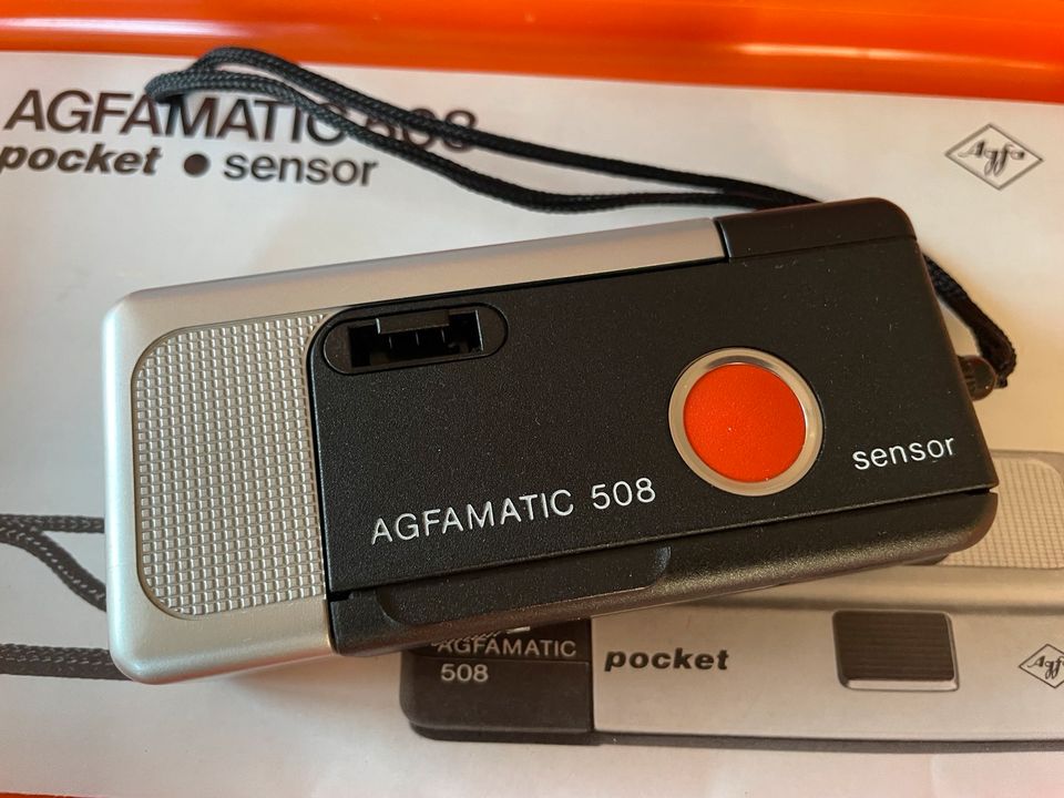 Agfamatic 508, Vintage Pocket Fotokamera Agfa, Box Anleitung in Euskirchen